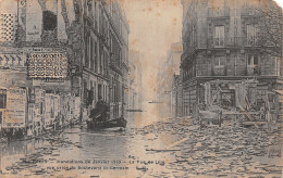 75-PARIS INONDATIONS 1910 BOULEVARD SAINT GERMAIN-N°5184-F/0301 - Inondations De 1910