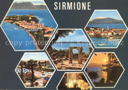 72410886 Sirmione Lago Di Garda Hafen Platz Panorama Sirmione Lago Di Garda - Autres & Non Classés