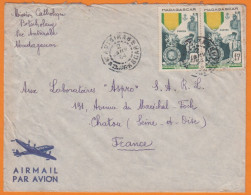 Lettre De ANTSIRABE Madagascar  Le 2 Janv 1954 Avec  15f Centenaire De La Médaille Militaire 15F Y.et.T. 321 - Lettres & Documents