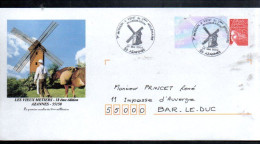 LES VIEUX METIERS AU MOULIN A VENT DE AZANNES MEUSE 2004 - Commemorative Postmarks