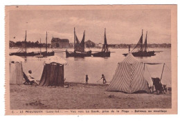 LE POULIGUEN La Plage Et Bateaux Au Mouillage (carte Animée) - Le Pouliguen