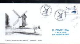 LE MOULIN A VENT DES VIEUX METIERS DE AZANNES MEUSE 2004 - Commemorative Postmarks