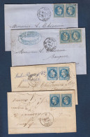 Lot De 4 Lettres Avec 2 Napoléon N° 29 - 1863-1870 Napoléon III. Laure