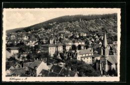 AK Ettlingen I. B., Generalansicht Mit Der Kirche  - Ettlingen