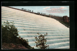 AK Gemünd I. Eifel, Urfttalsperre, Besucher Auf Der Sperrmauer, Am Fusse Des Überlaufs  - Andere & Zonder Classificatie