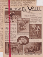 Wielrennen Koers Artikel Renner Coureur Maurice De Waele , Maldegem - Orig. Knipsel Coupure Tijdschrift Magazine - 1934 - Unclassified