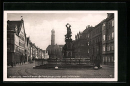 AK Augsburg, Maximilianstrasse, Herkulesbrunnen & Ulrichkirche  - Augsburg