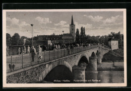 AK Wilkau - Hasslau, Die Muldenbrücke Mit Dem Rathaus  - Sonstige & Ohne Zuordnung