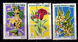 - CONGO - 1971 -YT N° 283 / 285 - Oblitérés - Fleurs- - Usati
