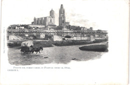 ES GERONA - Franquet 3 Précurseur - Puente Del Ferro Carril Sobre El Onar - Pont De Chemin De Fer Attelage - Belle - Gerona