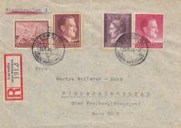 GG: MiF Auf Portogerechtem Brief Garwolin Nach Niederrimsingen, E-Schein - Ocupación 1938 – 45