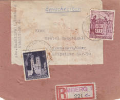 GG: Päckchen Ausschnitt Einschreiben Lemberg Nach Frankfurt Oder - Besetzungen 1938-45