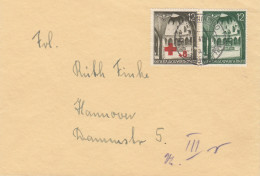 GG: MiF Der 12Gr Rotes Kreuz, Portogerecht Nach Hannover - Besetzungen 1938-45