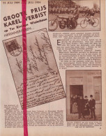 Wielrennen GP  Karel Verbist, Ter Rivieren Wielerbaan - Orig. Knipsel Coupure Tijdschrift Magazine - 1934 - Non Classés