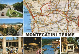 72409846 Montecatini Terme Landkarte Platz Schwimmbad Brunnen  Italien - Autres & Non Classés