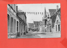 59 SAINT AUBERT Cpsm La Rue De L ' Eglise Décorée        Coll Colette - Sonstige & Ohne Zuordnung