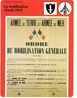 Fiches Illustrée : Ordre De Mobilisation Générale D'Août 1914 - Geschiedenis