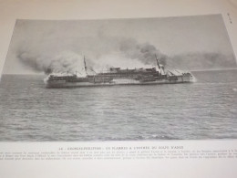 PHOTO LE GEORGES PHILIPPAR EN FLAMMES 1932 - Altri & Non Classificati