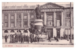 REIMS Statue De Louis XV (carte Animée) - Reims