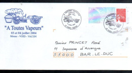 A TOUTES VAPEURS FARDIER DE CUGNOT à VOID-VACON  MEUSE 2004 - Commemorative Postmarks