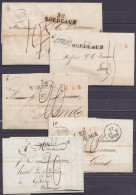 France - Lot De 15 L. De BORDEAUX Pour GAND Belgique, Entre 1813 Et 1842 - Voir Scans - 1801-1848: Voorlopers XIX