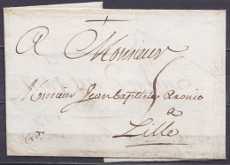 Pays-Bas - L. Datée 11 Mars 1689 De AMSTERDAM Pour LILLE - Port "5" - ...-1852 Precursores