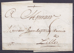 Pays-Bas - L. Datée 11 Mars 1689 De AMSTERDAM Pour LILLE - Port "5" - ...-1852 Prephilately