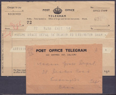 Grande-Bretagne - Env. & Télégramme Pour BIRMINGHAM 1945 - Voir Scan - Lettres & Documents