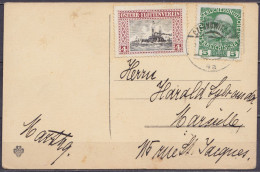 Autriche-Hongrie - CP Affr.5h + Vignette "Osterr-Flottenverein /4" (bateau De Guerre) Càpt CZERNOWITZ /190? (Tchernivtsi - Storia Postale