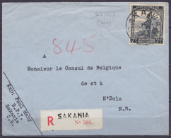 Congo Belge - Env. Recommandée Affr. N°265 Càd SAKANIA /-3-1-1960 Pour Consulate De Belgique à N'DOLA Northern Rhodesia  - Briefe U. Dokumente