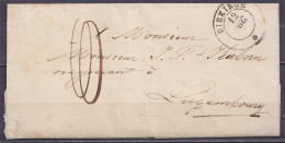 L. Càd DIEKIRCH/ 12 DEC (1873) Pour LUXEMBOURG (au Dos: Càd Arrivée) - ...-1852 Prephilately