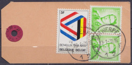 Etiquette De Sac "Apotheek Willoqué" Affr. N°1500 + Paire N°1068 Càd ANTWERPEN /23-1-1970 Pour BRUXELLES - 1953-1972 Brillen