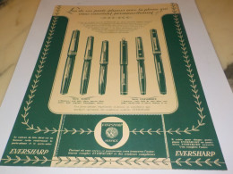 ANCIENNE PUBLICITE STYLO EVERSHARP 1932 - Other & Unclassified