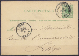 EP Repiqué "Editeur Et Me De Musique V. Gevaert" Illustré "pianos" CP 5c Vert (type N°28) Càd GAND (STATION)/8 MARS 1883 - Cartes Postales 1871-1909