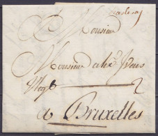 L. Datée 10 Décembre 1764 De CHARLEROI Pour BRUXELLES - Man. " Charleroy" - Port "2" - 1714-1794 (Austrian Netherlands)