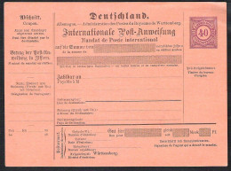 WÜRTTEMBERG Ganzsache / Postal Stationery Michel A29a * - Entiers Postaux