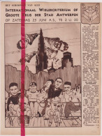 Wielrennen Koers Antwerpen - Wielercriterium Der Stad - Orig. Knipsel Coupure Tijdschrift Magazine - 1934 - Unclassified