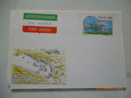 Aerogramma "70° ANNIVERSARIO DEL PRIMO AEREO A PROGETTAZIONE ITALIANA" - 1981-90: Marcophilia