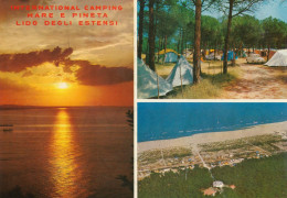 CARTOLINA  C18 LIDO DEGLI ESTENSI,FERRARA,EMILIA ROMAGNA-INTERNATIONAL CAMPING MARE E PINETA-VACANZA,VIAGGIATA 1969 - Ferrara