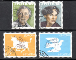 Switzerland, Used, 1995, 1996, Michel 1552 - 1553, 1581 - 1582, Europa - Gebraucht