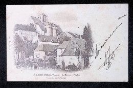 Cp, 86, La Roche Posay, Le Moulin Et L'église, Vue Prise Sur La Creuse, Voyagée 1902 - La Roche Posay