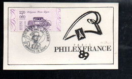 JOURNEE DU TIMBRE 1989 AMBERIEU EN BUGEY AIN - Commemorative Postmarks