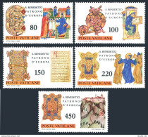 Vatican 668-672, MNH. Michel 759-763. Illuminated Letters, Vatican Apostolic Library - Unused Stamps