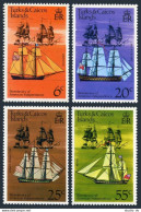 Turks & Caicos 311-314, 314a Sheet, MNH. Mi 353-356, Bl.6. USA-200, 1976. Ships. - Turks E Caicos
