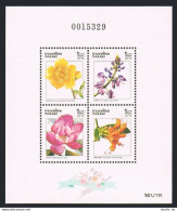 Thailand 1332a Sheet, MNH. Michel Bl.24. New Year 1990. Flowering Plants. - Thaïlande