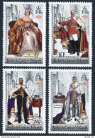 Turks & Caicos 342-345,346,MNH. Mi 385-388,Bl.10. QE II Coronation,25. Monarchs. - Turcas Y Caicos