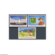 Sierra Leone 1443-1445,MNH. World Scout Jamboree,Korea 1991.Sailing,Baden-Powell - Sierra Leone (1961-...)