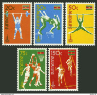 Surinam 552-556, 556a Sheet, MNH. Michel 905-909, Bl.25. Olympics Moscow-1980. - Surinam