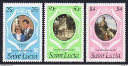 St Lucia 543-54 5perf 14,546,MNH.Mi.543A-545A,Bl.29. Royal Wedding Charles-Diana - St.Lucie (1979-...)