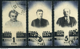 Russia 540-542,CTO.Michel 488-490. Portraits Of Lenin,1934. - Gebruikt